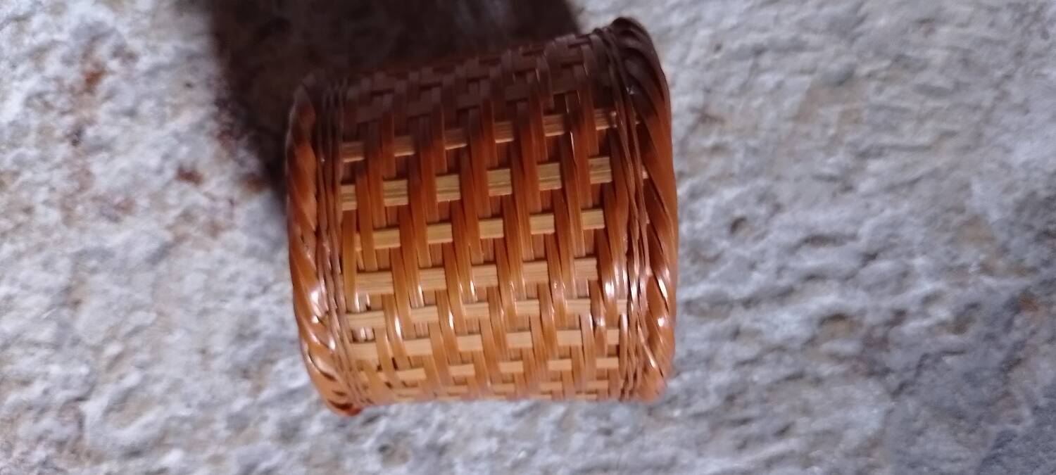 Small wicker basket pot cover