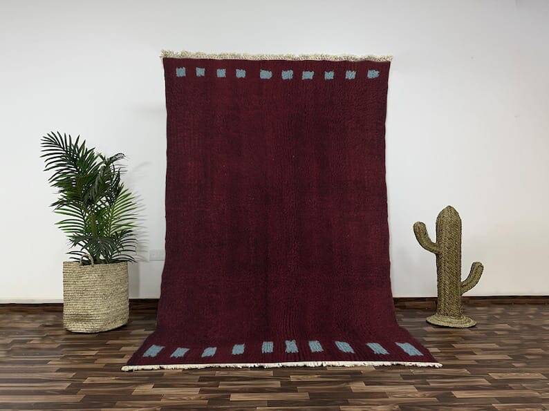 Beni Ourain Berber rug in natural wool, size 1.5/2.5 m.
