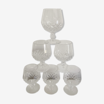 Set of 6 cognac glasses