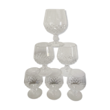 Set of 6 cognac glasses