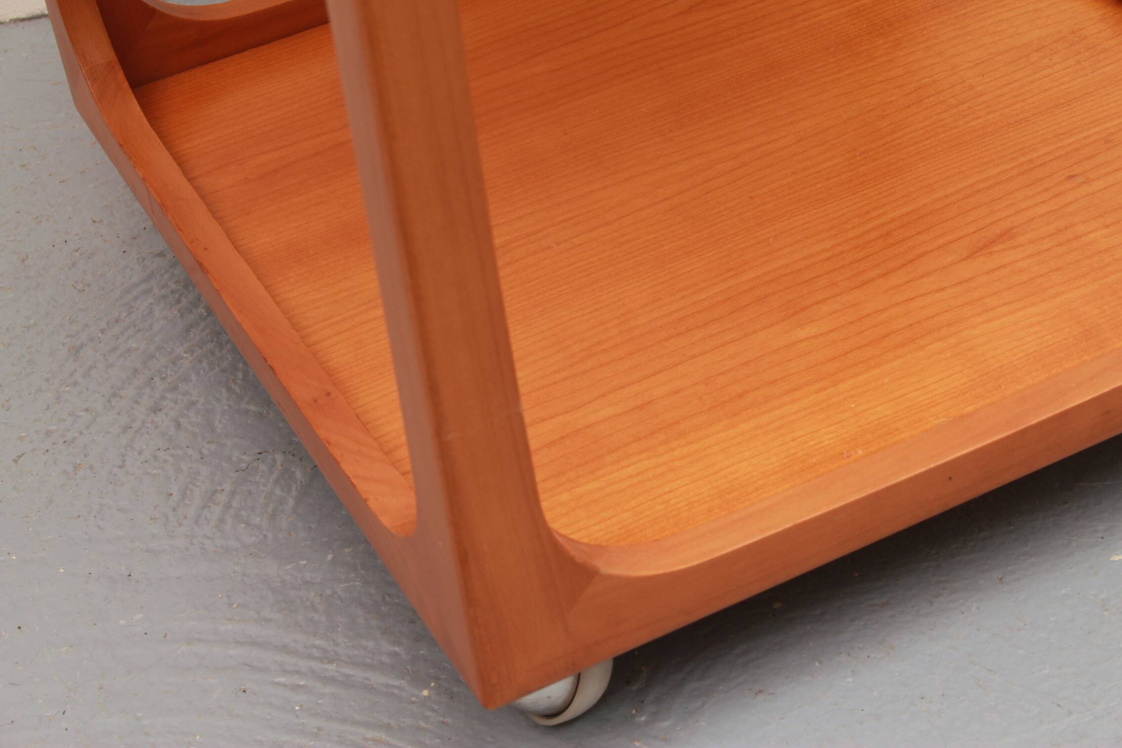 1960s sidetable cube in cherrywood, Wilhelm Renz