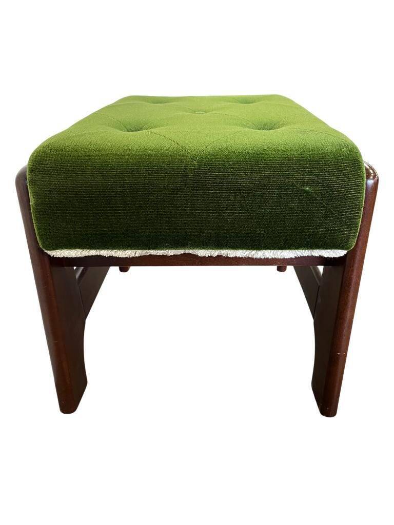 Vintage green step stool / pouf / kitchen step stool