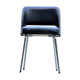 Paire de fauteuils conférence noirs et chrome années 60