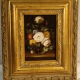 Tableau ht sur panneau roses