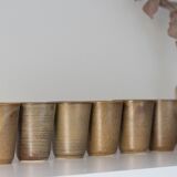 Set of 8 Digoin sandstone glasses