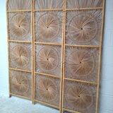 Vintage rattan screen