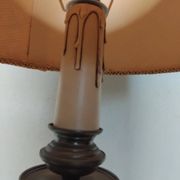 Table Lamp H: 73 cm - Vintage Pewter Lamp Base