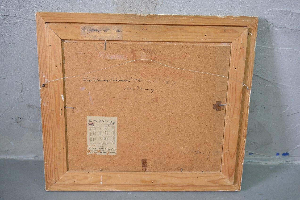 Steen Flemming ( 1897-1977 ), Swedish Impressionist Painting, 1948, Oil on Panel, Framed.