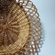 Vintage round wicker basket