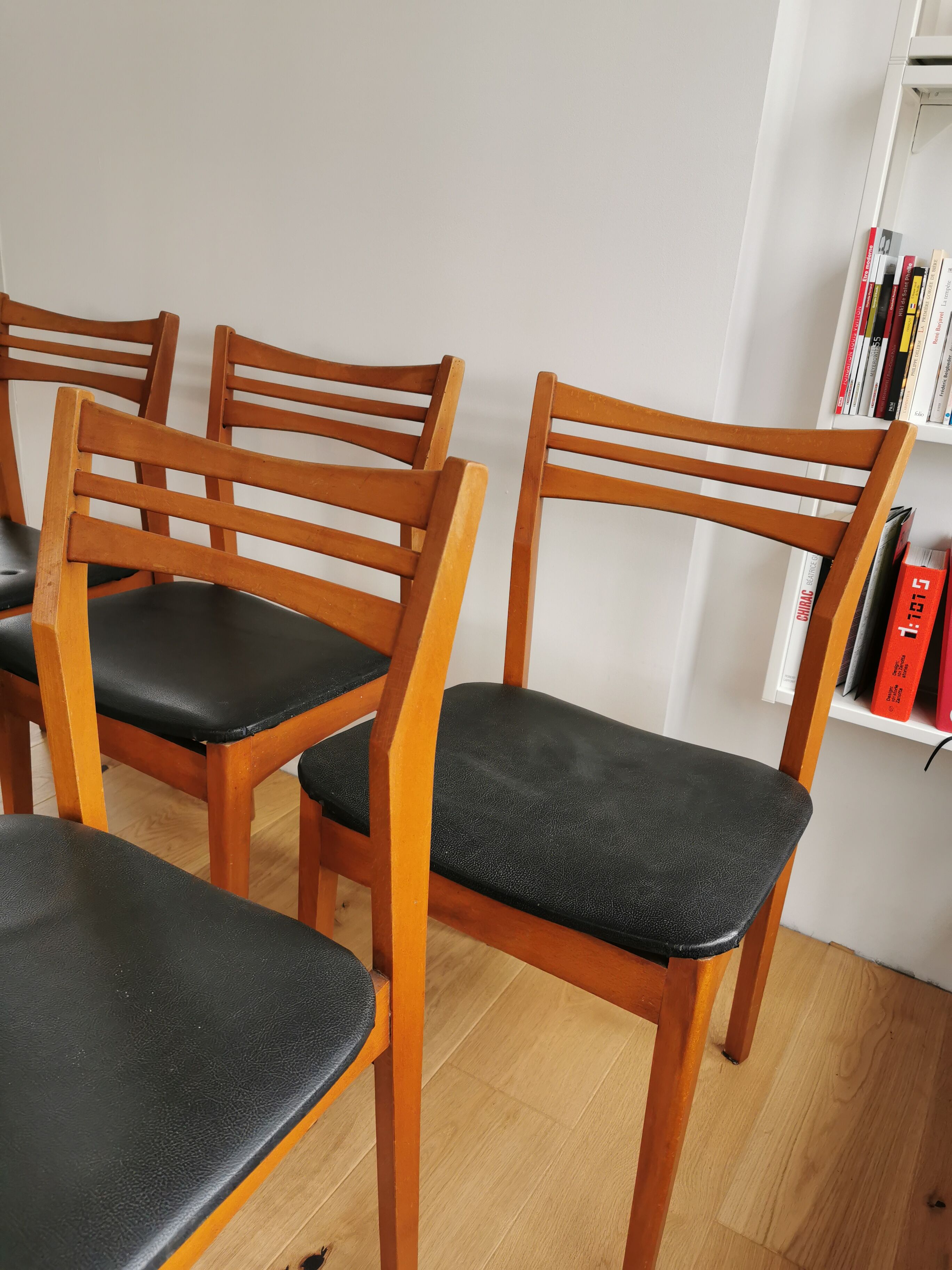 Set 5 vintage Scandinavian chairs