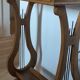 Lyre bedside table, cherry wood, 1960s.