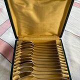 Set of 12 small silver-plated spoons