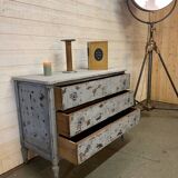 Directoire patinated chest of drawers