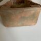 Neo classical console terracotta shelf acanthus leaves