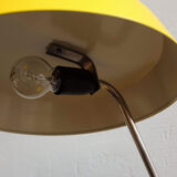 East germany vintage yellow table lamp by veb narva leuchtenbau, 1960s