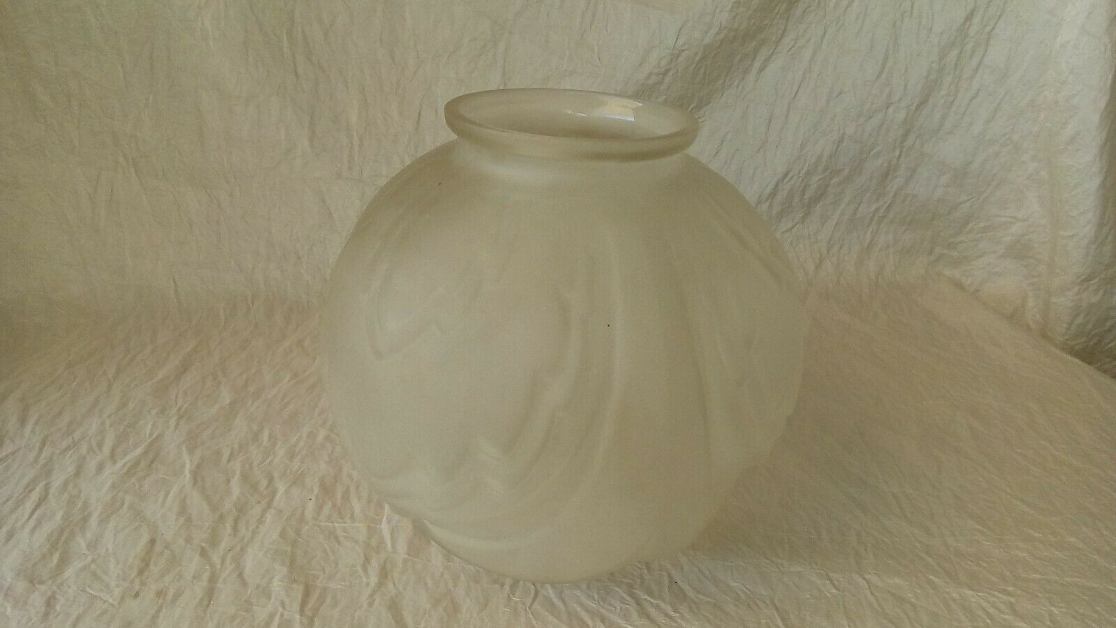 Compressed glass ball vase france art deco