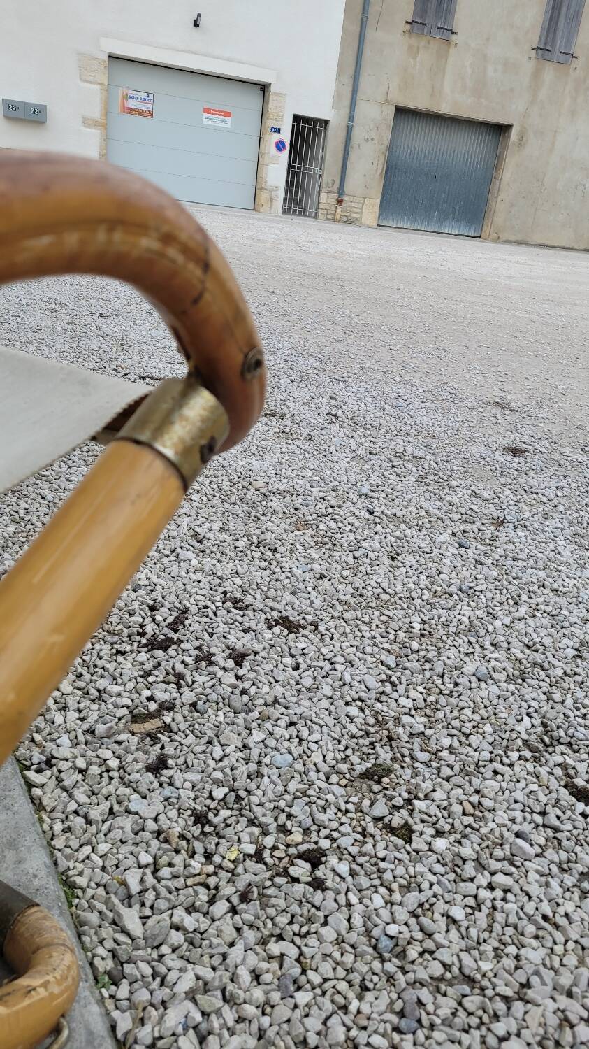 Vintage bamboo deck chair armchair 1950s Italy