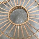 Bamboo and glass coffee table