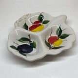 Leaf-shaped aperitif dish in fine Italian earthenware