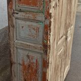 Old wooden wardrobe beige / pale yellow façade