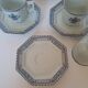 6 tasses et sous-tasses Limoges Coquet forme Lotus