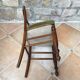 Chaise Louis Philippe en velours vert
