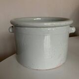 Extra-large white glazed earthenware planter, 1960s Italy