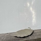 Vintage silver-plated metal trinket tray or leaf-shaped dish