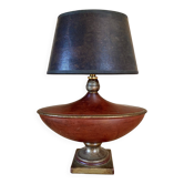 Lampe Le Dauphin, câble en tissu et abat-jour cousu