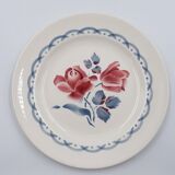 6 dessert plates Digoin Sarreguemines décor Cannes diameter 20.3 cm