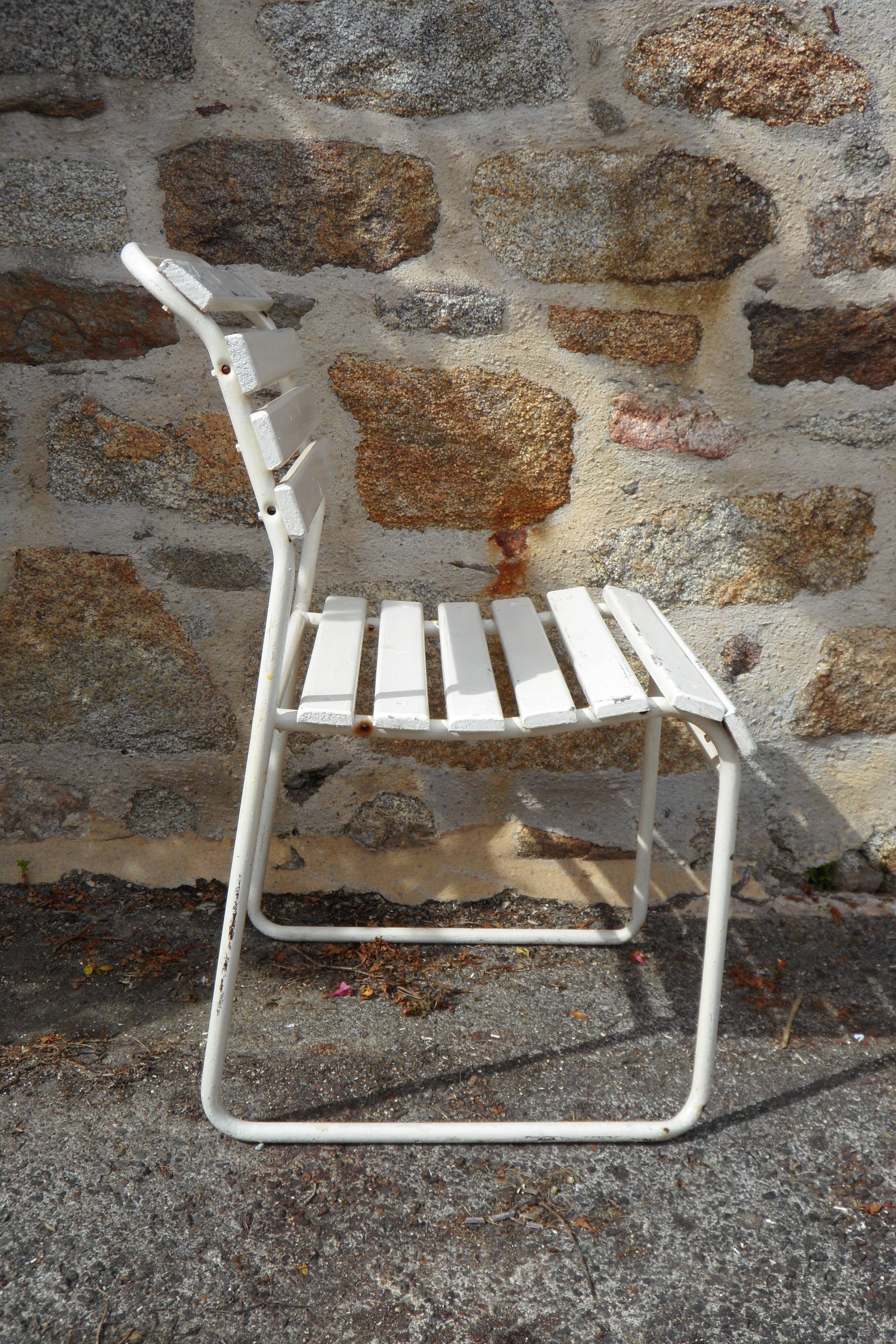 Chair battened vintage 40s