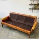 Leather sofa, Denmark, 1960s/70s, vintage, mid-century modern