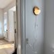 Wall lamps /wall sconce, pine wood / acryl marksljöd, sweden 1970s, pair