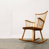 Mid-Century rocking chair model WK-S 7 in beech by Arno Lambrecht for Wk Möbel, 1950s.
