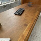Solid walnut farmhouse castle table 1900 XXL