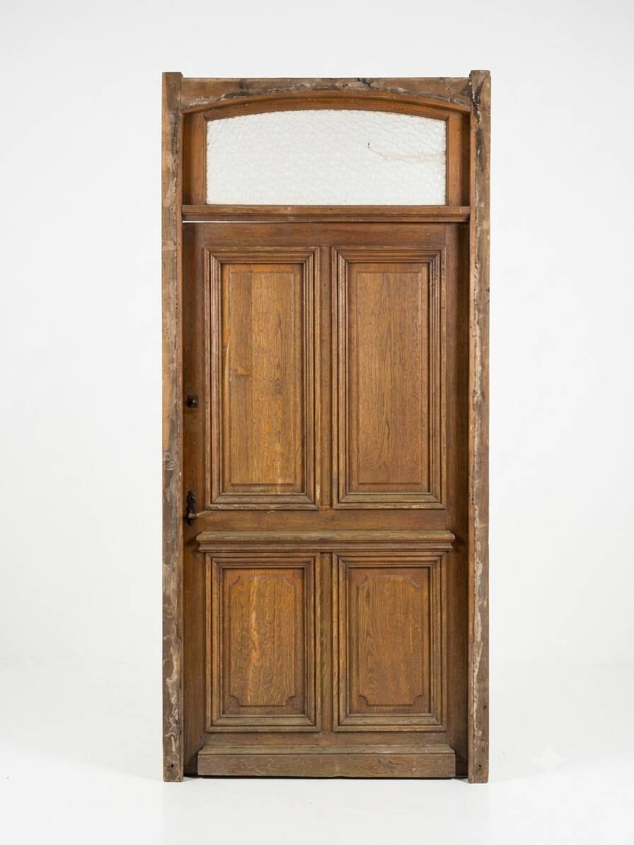 Solid oak entrance door 19th century