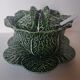 Important cabbage soup tureen and its vintage earthenware dish.