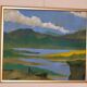 Original Swedish Mid Century Oil on Canvas "Katrineholm"- Vintage & Framed