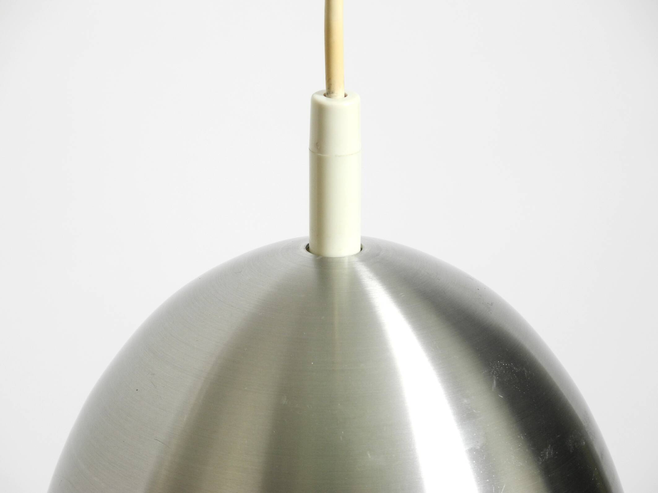Small 1960s Space Age pendant lamp by Doria made of aluminum and metal