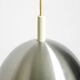 Petite lampe suspendue de style Space Age des années 1960 par Doria, en aluminium et métal.