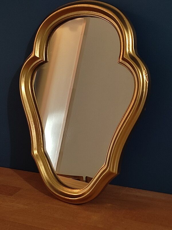 Mirror frame gilded plaster wood