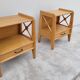 Paire de table de chevets Ateliers Saint sabin en chêne 1950