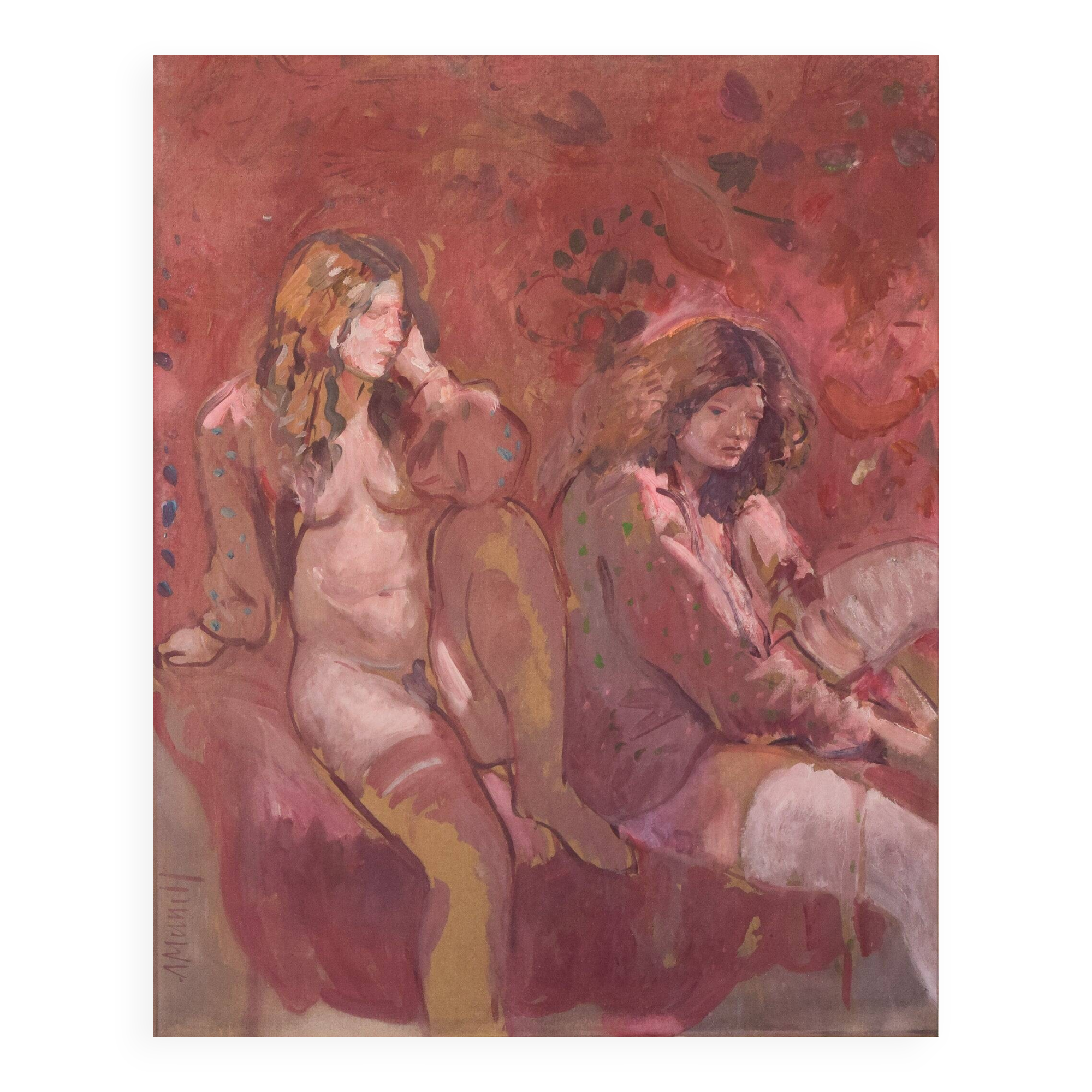 Antoni Munill - 'Mujeres' - Two Evocative Female Figures