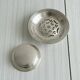 Antique shiny metal butter dish