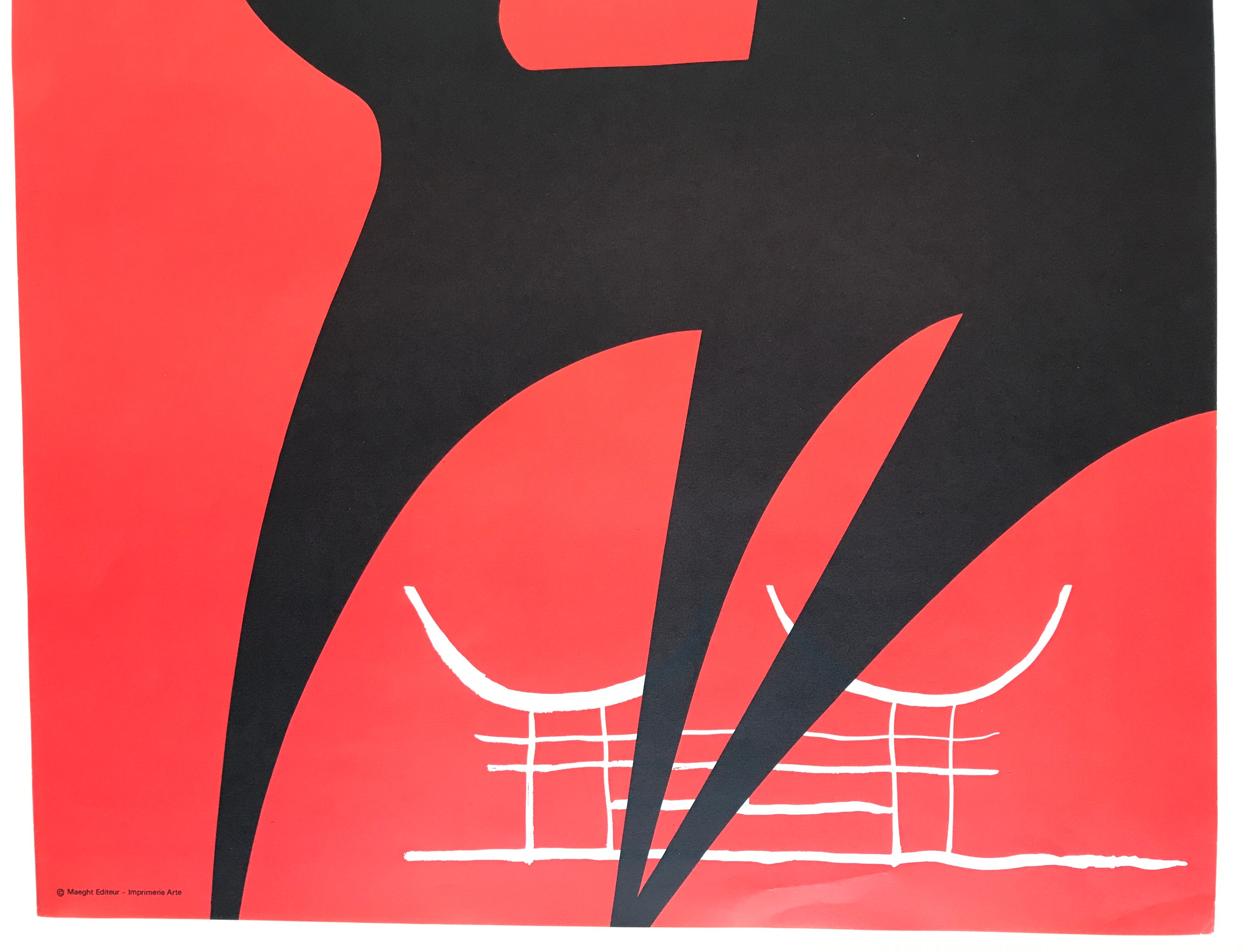 Alexander calder, maeght foundation, 1969. exhibition poster printed in lithography