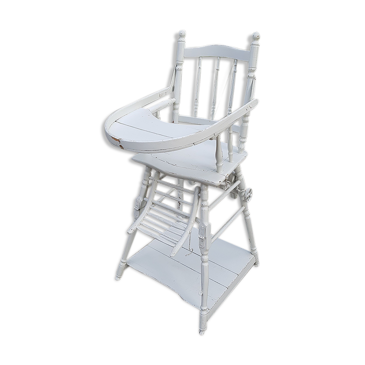 Old white baby high chair