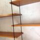 Black metal and wood shelf 60/70