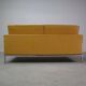 Florence Knoll two-seater sofa in mustard yellow leather, 1970