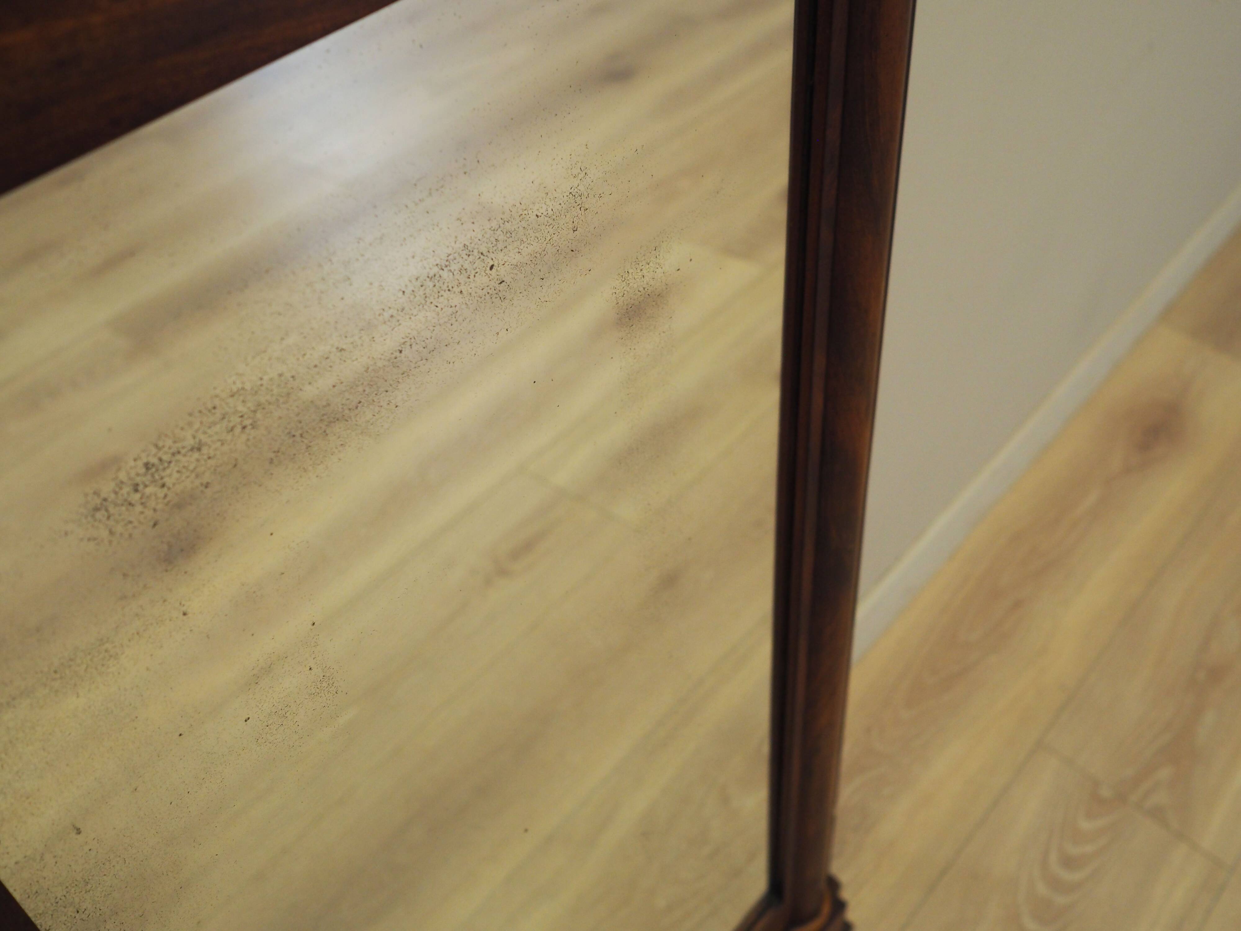 Mirror in wooden frame, Danish design, 1970s, production: Denmark