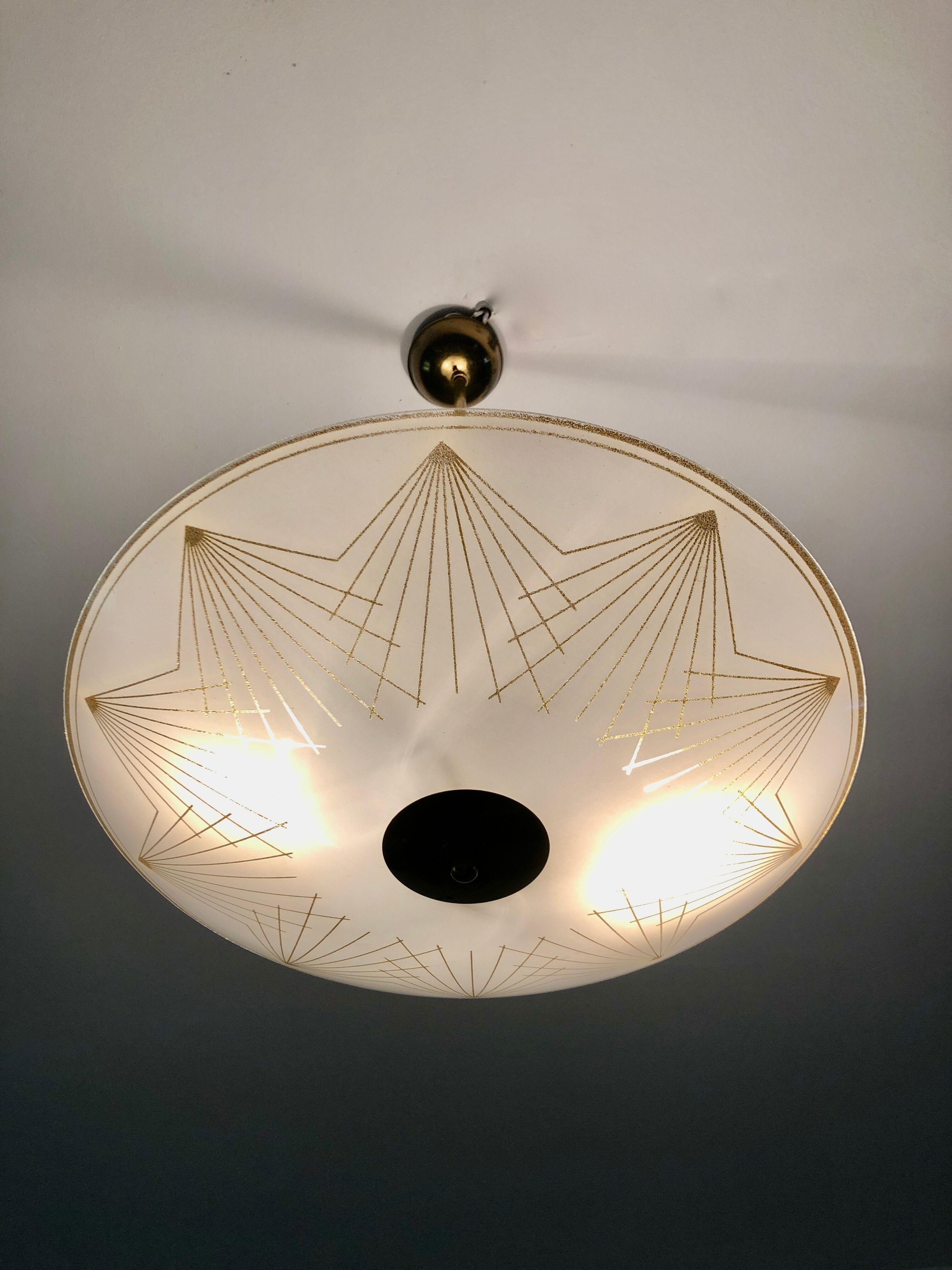 Round suspension white golden star 1950
